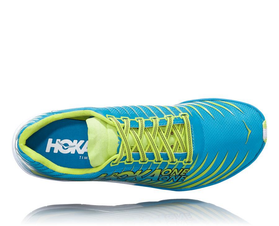 Hoka One One Spikes Damske Modre/Zelene - EVO XC - 39864-RFVP